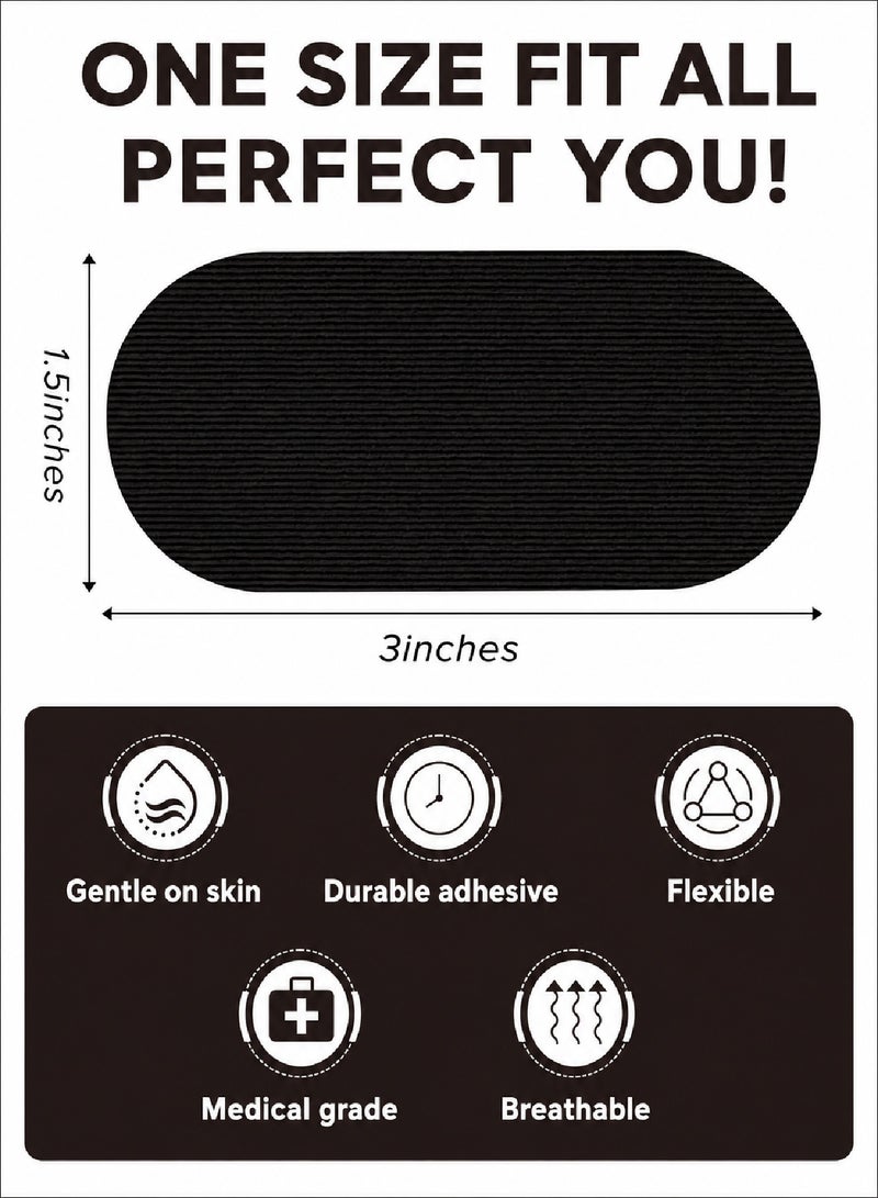 yumee 30-Piece Mouth Tape for Sleeping, Breathable Cotton Sleep Strips with Gentle Adhesive, Lip-Shaped Night Mouth Tape for Nasal Breathing Support, Black - Image 3