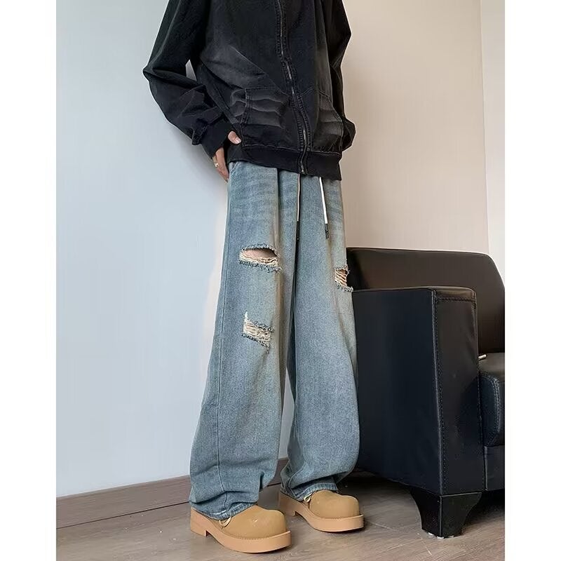 Unisex Casual Daily Denim Jeans - Image 2
