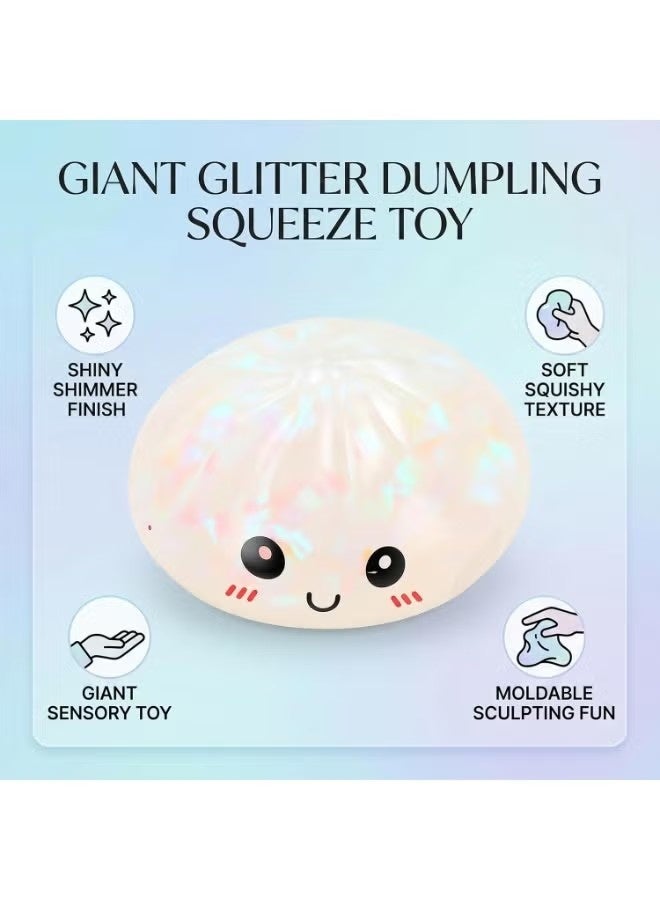 Glitter Dumpling Squishy, Dumpling Stress Ball,2026 New Soft Squeeze Anxiety Relief Fidget Toy, Decompression Dough Sensory Toy, Sparkly Dumplings Stretchy Squishy - Image 3