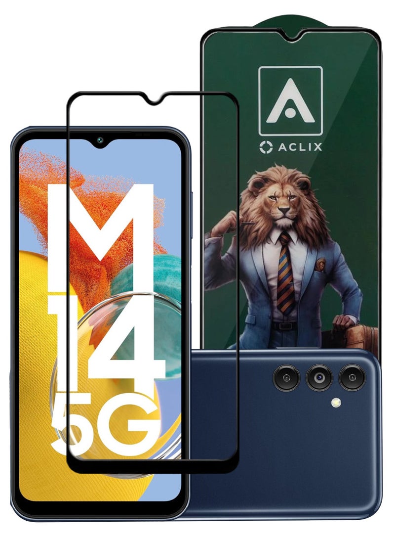 ACLIX Antistatic ESD Dustproof Premium Quality High Definition Tempered Glass Screen Protector Designed For Samsung Galaxy M14 - Image 1