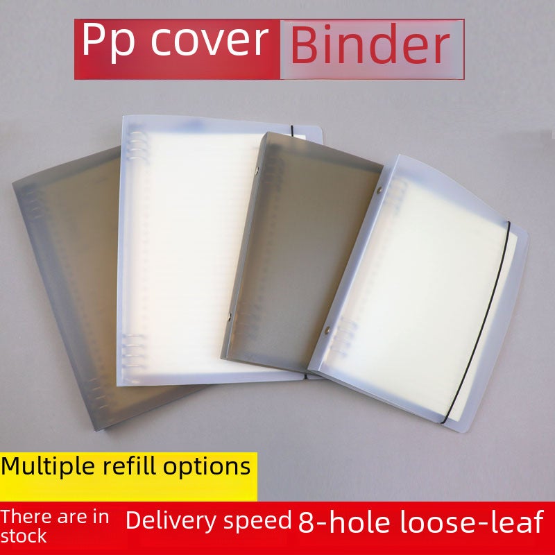 Generic B5 Binder Covers  A5 Refillable Notebook PagesB5-8 hole black shell B5-8 hole black shell 