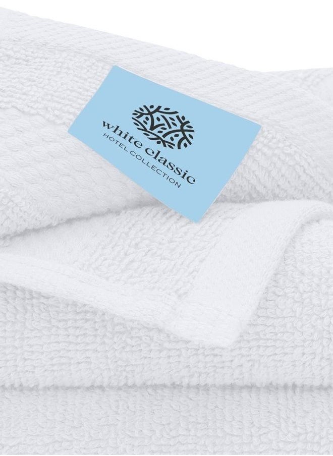 White Classic WhiteClassic Luxury Cotton Washcloths - Large Hotel Spa Bathroom Face Towel | 12 Pack | White  - Image 2