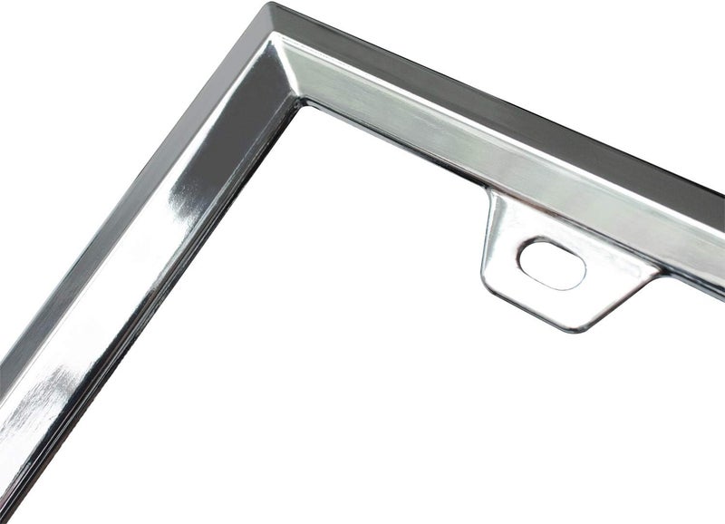 Sgooky 3D Modern Triangle Pattern License Plate Frame Chrome License Plate Holder (1, Chrome) Multi-purpose fine material - Image 2