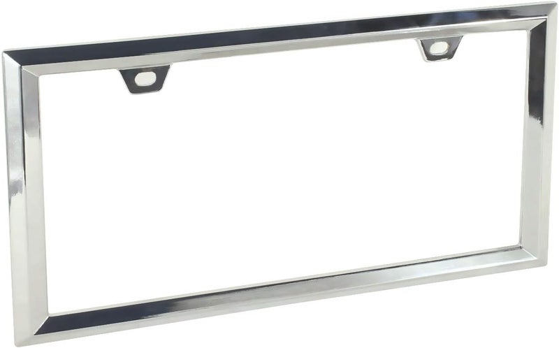 Sgooky 3D Modern Triangle Pattern License Plate Frame Chrome License Plate Holder (1, Chrome) Multi-purpose fine material - Image 4
