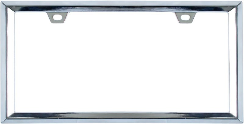 Sgooky 3D Modern Triangle Pattern License Plate Frame Chrome License Plate Holder (1, Chrome) Multi-purpose fine material - Image 1