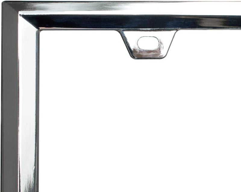 Sgooky 3D Modern Triangle Pattern License Plate Frame Chrome License Plate Holder (1, Chrome) Multi-purpose fine material - Image 3