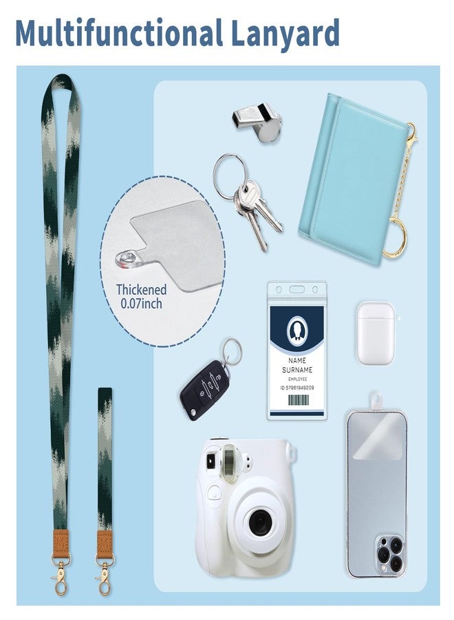 Mavellin Misty Forest Lanyard Wallet with Id Badge Holder, Small Keychain RFID Wallet Women, Zipper Credit Card Holder Phone Wrist Wristlet Neck Strap for Key Name Tag, Teacher Student Office Gifts - Image 5