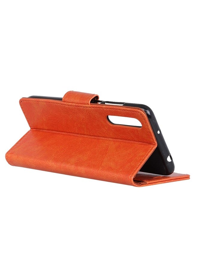 For Sony Xperia Ace II Nappa Texture Horizontal Flip Leather Case with Holder & Card Slots & Wallet(Orange)