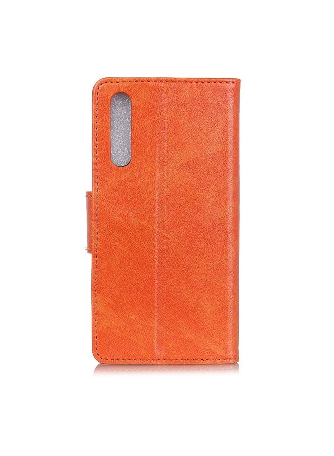 For Sony Xperia Ace II Nappa Texture Horizontal Flip Leather Case with Holder & Card Slots & Wallet(Orange)