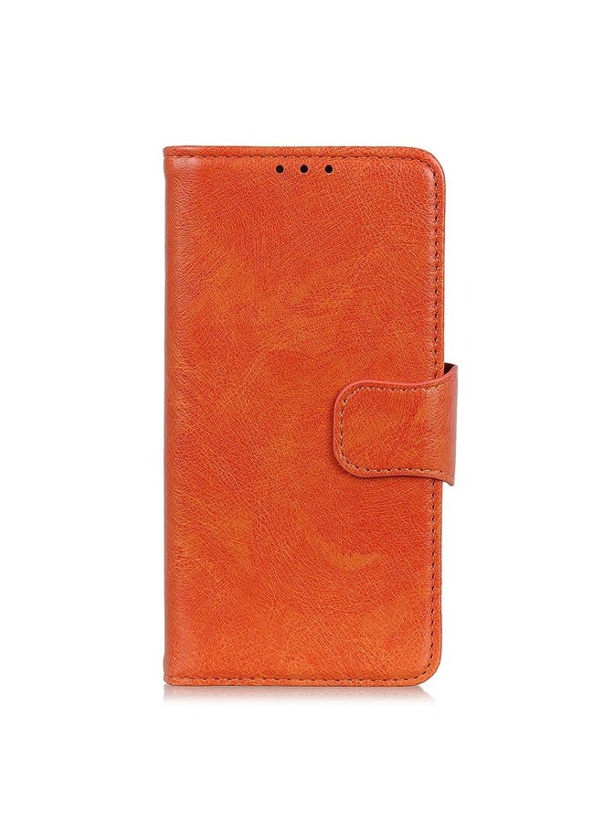 For Sony Xperia Ace II Nappa Texture Horizontal Flip Leather Case with Holder & Card Slots & Wallet(Orange)