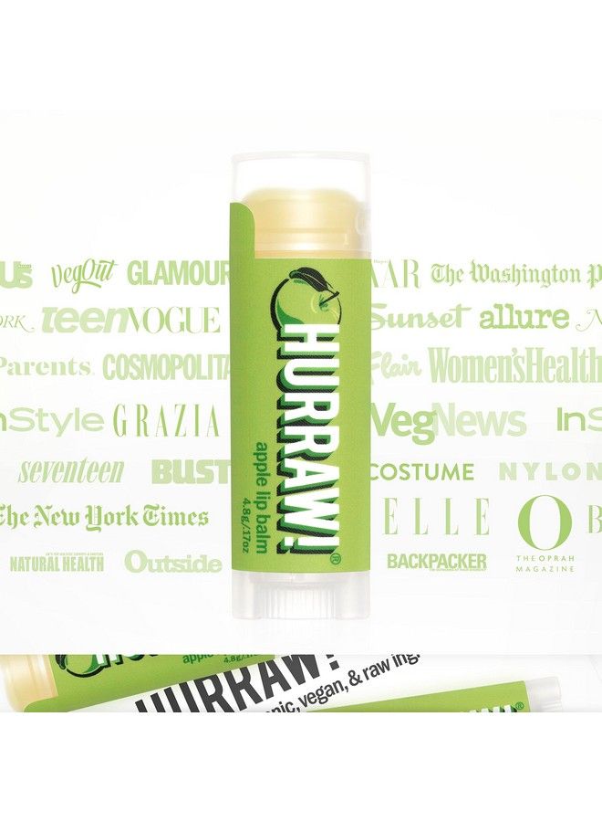 Hurraw! Apple Lip Balm 3 Pack: Organic Certified Vegan Cruelty and Gluten Free NonGMO 100% Natural Ingredients Bee Shea Soy and Palm Free Made in USA - Image 5