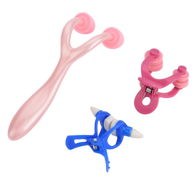 3pcs Nose Shaper Massager Roll   Straightening Beauty Clip   Nose Up Clip Correction Set New01# - Image 3
