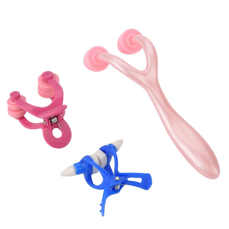 3pcs Nose Shaper Massager Roll   Straightening Beauty Clip   Nose Up Clip Correction Set New01# - Image 4