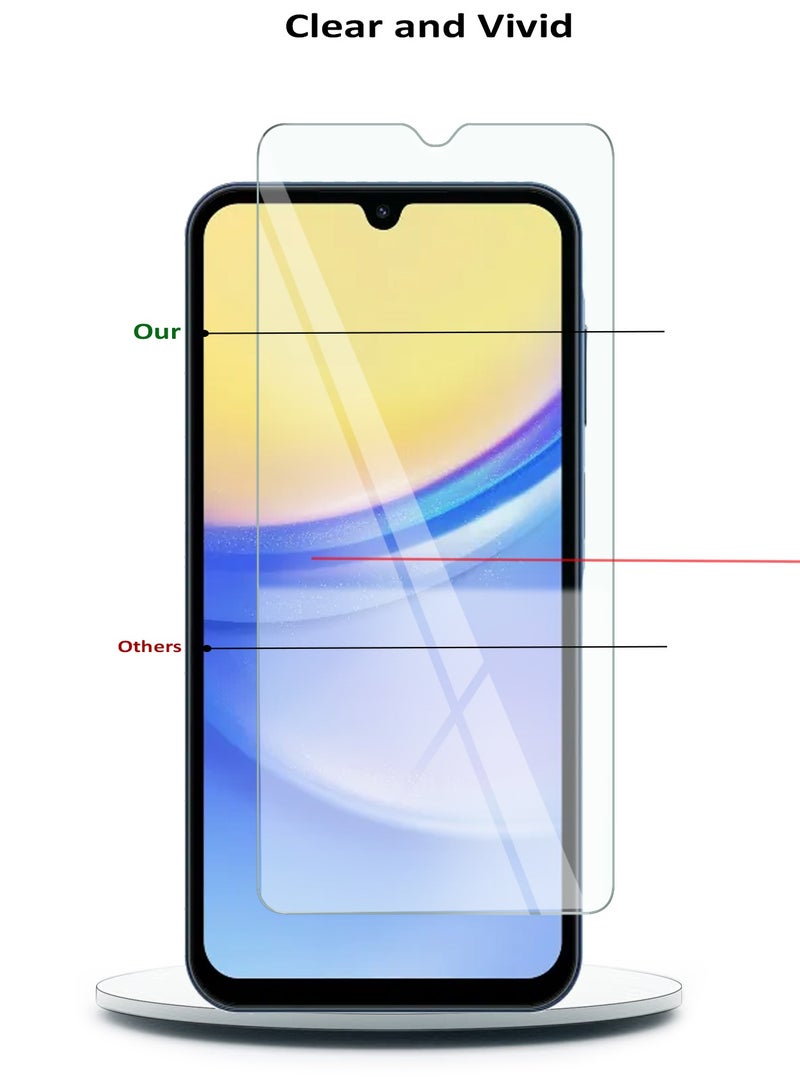 Wtech Samsung Galaxy A15 4G / 5G 2023 Premium Series Curved Edges 9H 2.5D Tempered Glass Screen Protector (MSG9CN) - Clear - Image 4