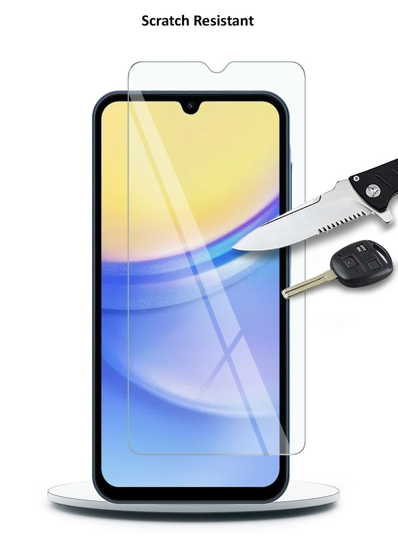 Wtech Samsung Galaxy A15 4G / 5G 2023 Premium Series Curved Edges 9H 2.5D Tempered Glass Screen Protector (MSG9CN) - Clear - Image 3