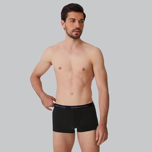 BAMBOO COOL Men's Ultra Breathable Underwear,No Riding Up Boxer Briefs with ComfortFlexible Waistband,Multipack - Image 2