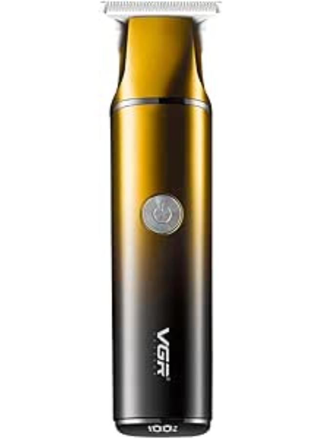 ماكينة قص الشعر الاحترافية V-986 T-blade Precision للرجال مع شاشة LED وشحن من النوع C وبطارية ليثيوم 1200 مللي أمبير في الساعة مع وقت تشغيل 150 دقيقة (ذهبي)