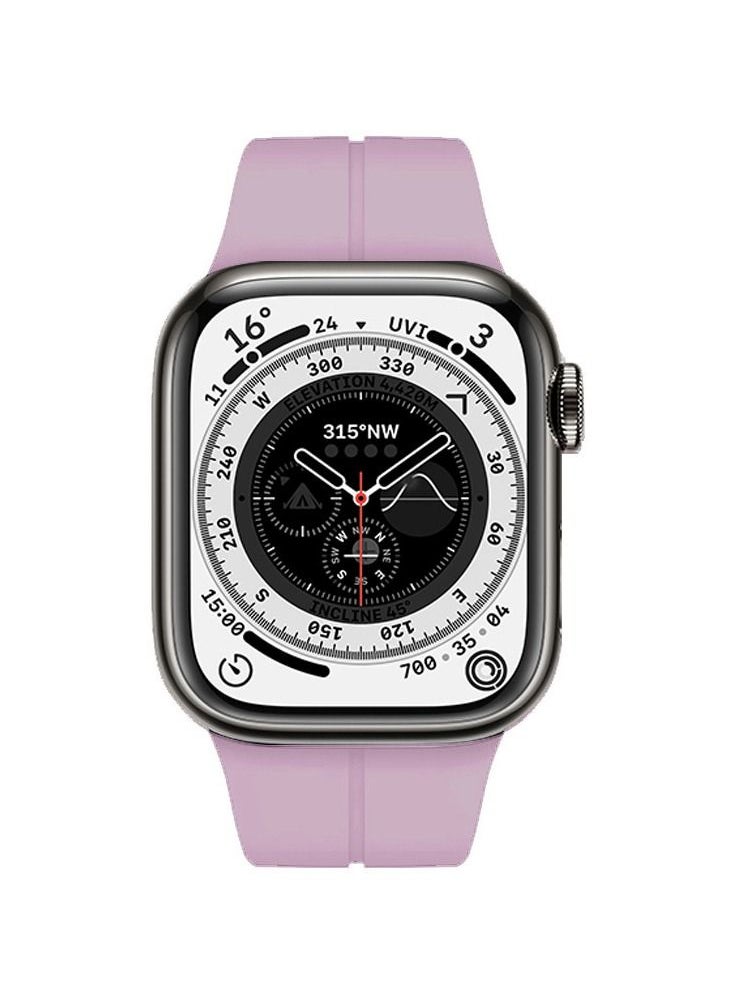 CATANES - Apple Watch Band 38mm 40mm 41mm Magnetic Band D-buckle Silicone Sport Strap Replacement Wrist Band Purple - Image 1