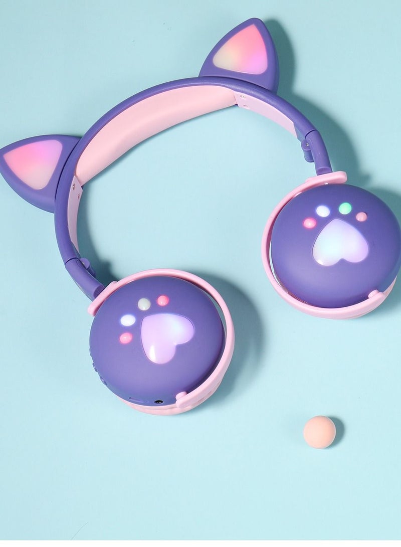GULFLINK Bluetooth Wireless Headphones for Kids Teens Adults Purple - Image 2