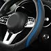 szttswamp Car Steering Wheel Cover Leather Steering Wheel Cover Blue Universal 14515 Inch Microfiber Leather AntiSlip Breathable Auto Steering Wheel Covers for Men Women BlackBlue2 - Image 2