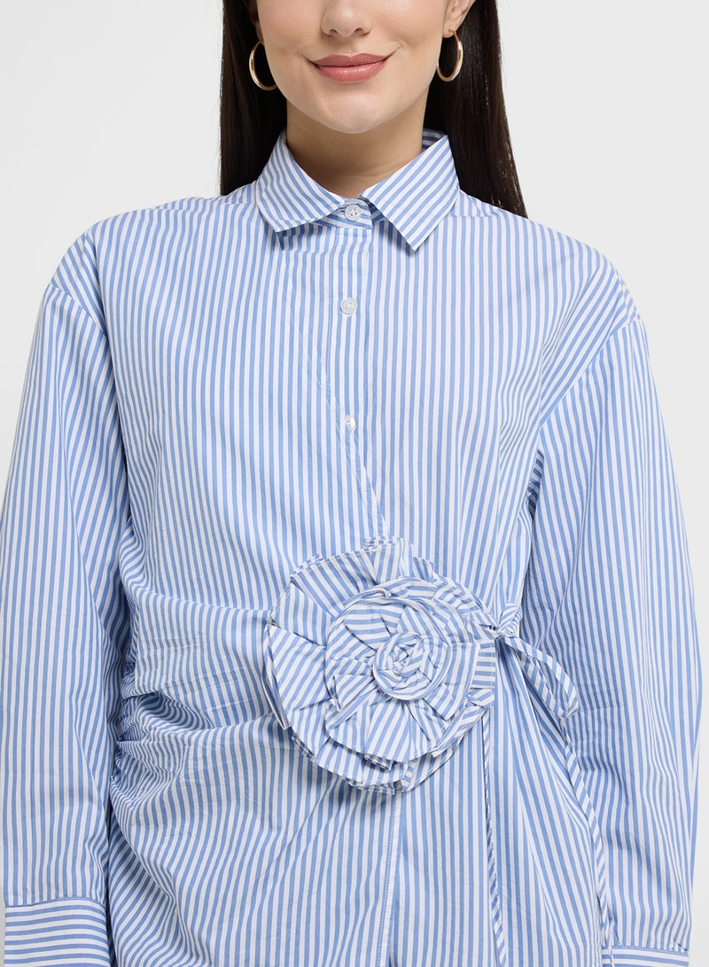 French Connection Cambria Cot Stripe Corsa Shirt - Image 3