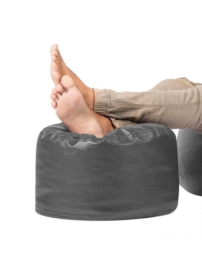 Wakefit Wakefit Bean Bag Cover 4XL | 3 Months Warranty | Leatherette Bean Bag Without Beans | Grey  - Image 4