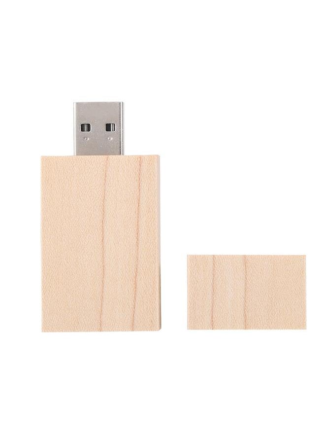Thoraya - USB 2.0 Custom Primitive Simplicity Maple Wood USB Square Box U Disk Flash Pen Drive (32G) - Image 1
