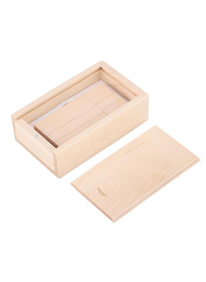 Thoraya - USB 2.0 Custom Primitive Simplicity Maple Wood USB Square Box U Disk Flash Pen Drive (32G) - Image 1