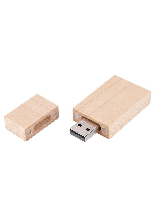 Thoraya - USB 2.0 Custom Primitive Simplicity Maple Wood USB Square Box U Disk Flash Pen Drive (32G) - Image 1