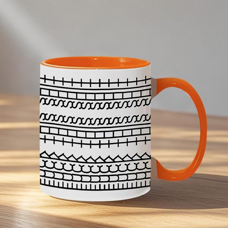 Creative Ceramic Coffee Cup Orange - Image 2