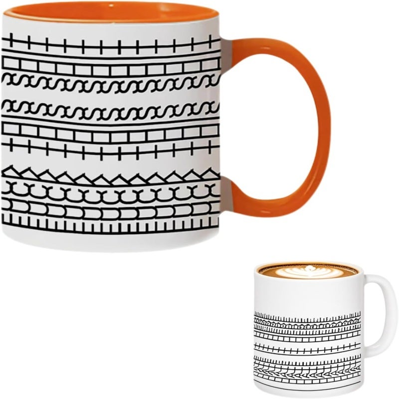Creative Ceramic Coffee Cup Orange - Image 1