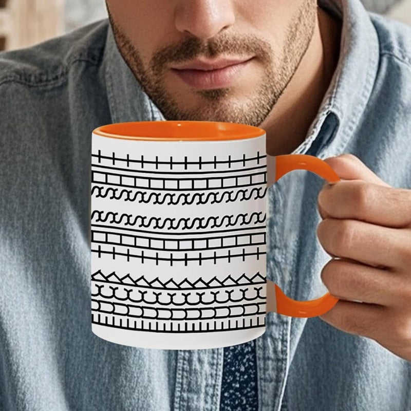 Creative Ceramic Coffee Cup Orange - Image 3