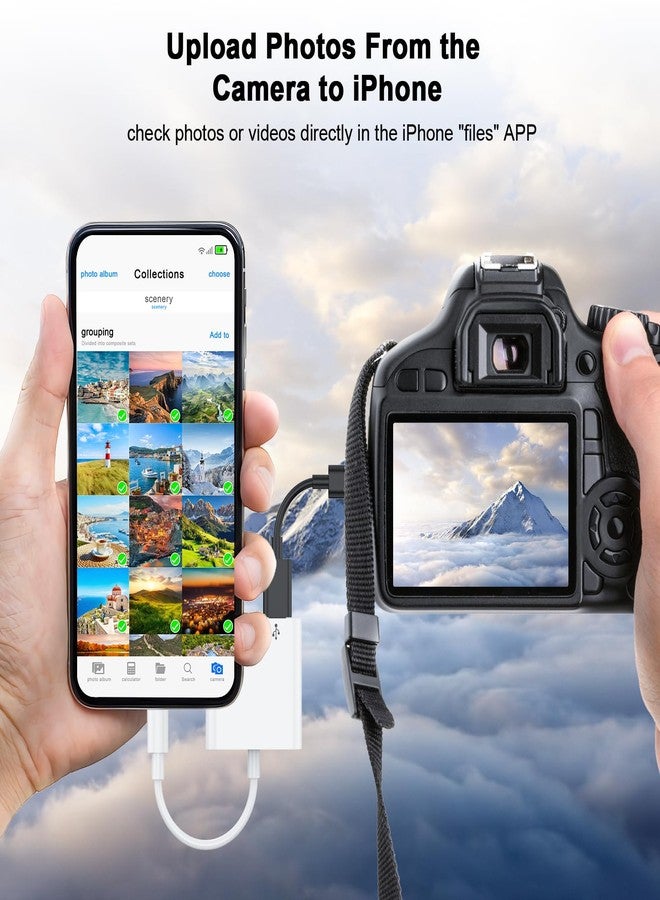 DESOFICON Lightning to USB Camera Adapter for iPhone,[Apple MFi Certified] USB 3.0 OTG Female Adapter with Lightning Charging Port for iPhone/iPad, Card Readers,USB Flash Drives,Keyboards,Plug & Play - Image 5