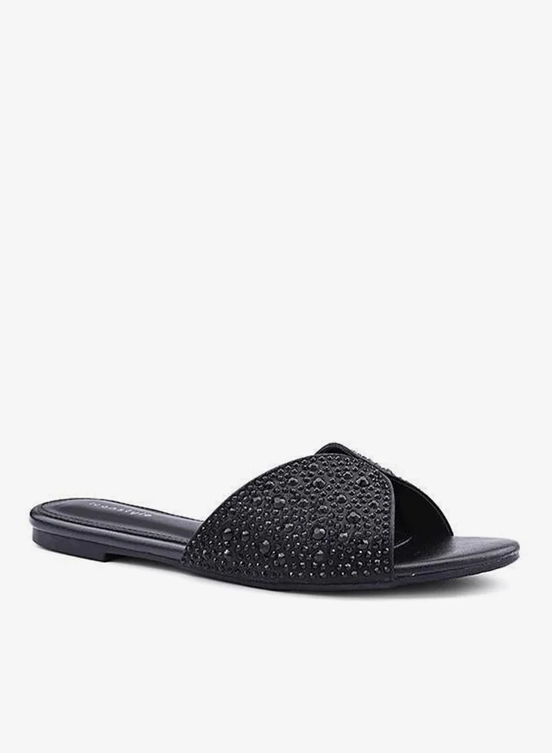 Embellished Slide Sandals