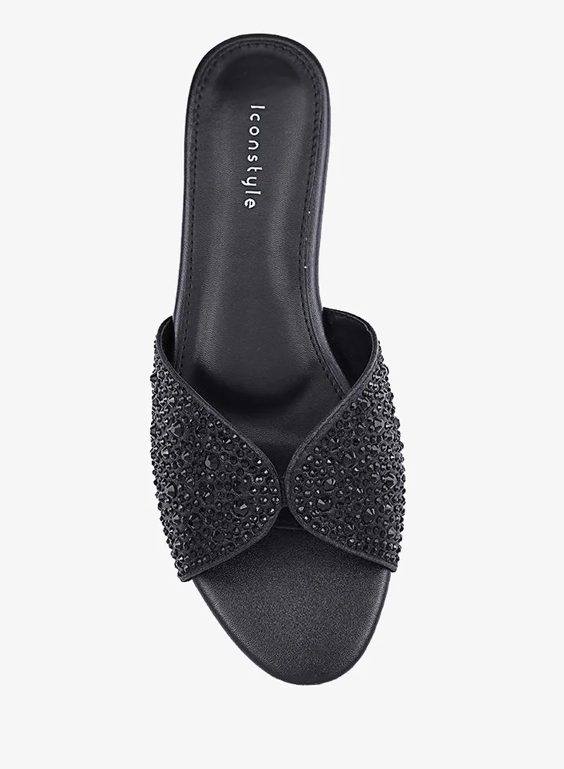 IconStyle Embellished Slide Sandals
