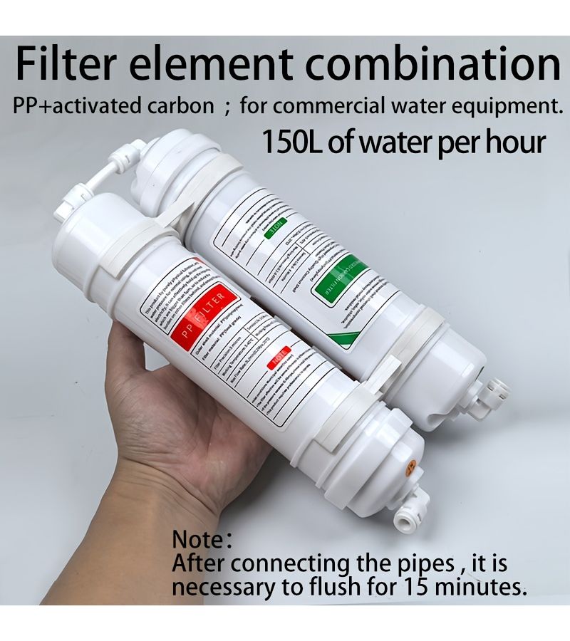 Universal Water Purifier Filter Cartridge Combo Set 3 8 Inch Quick Connector For Boiling Water Dispenser And Ice Maker Pre Filter - Image 1