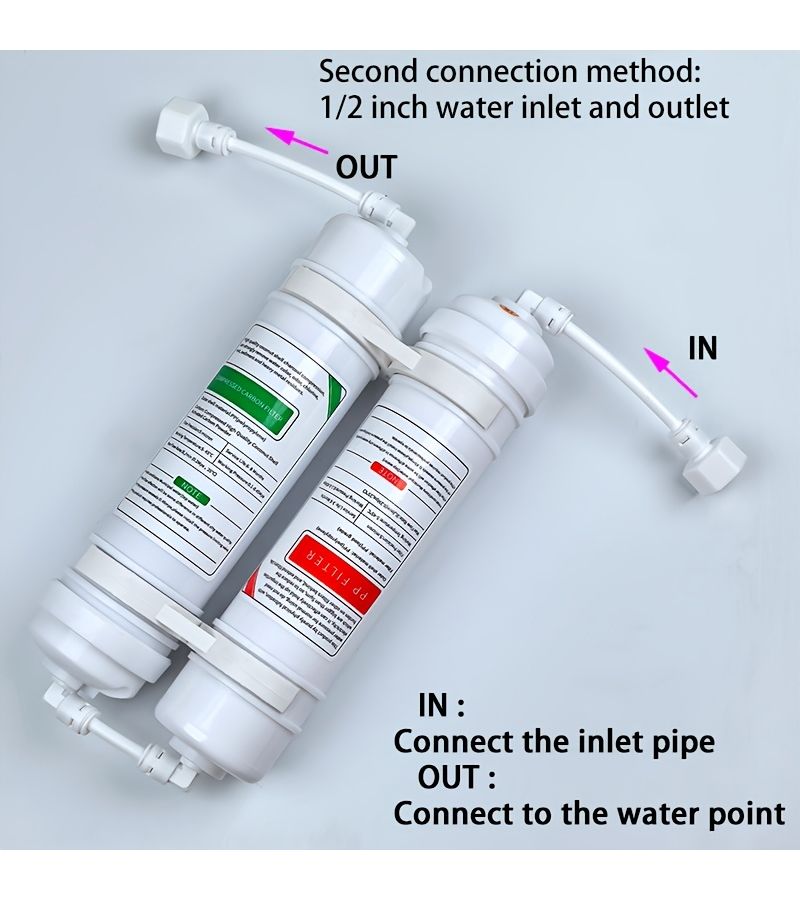 Universal Water Purifier Filter Cartridge Combo Set 3 8 Inch Quick Connector For Boiling Water Dispenser And Ice Maker Pre Filter - Image 5