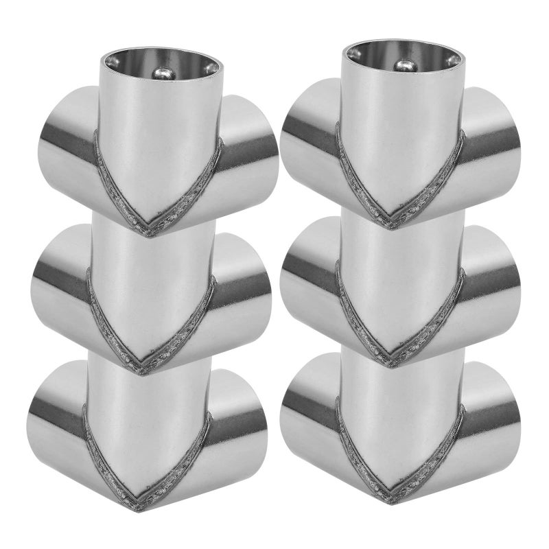6Pcs 25mm Stainless Steel 3 Way Right Angle Pipe Connectors For Greenhouse Frame - Image 2