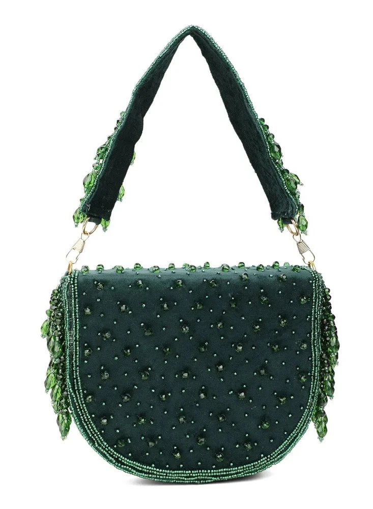 Harsha's Glam Clutches HGC EMERALD CASCADE BAG