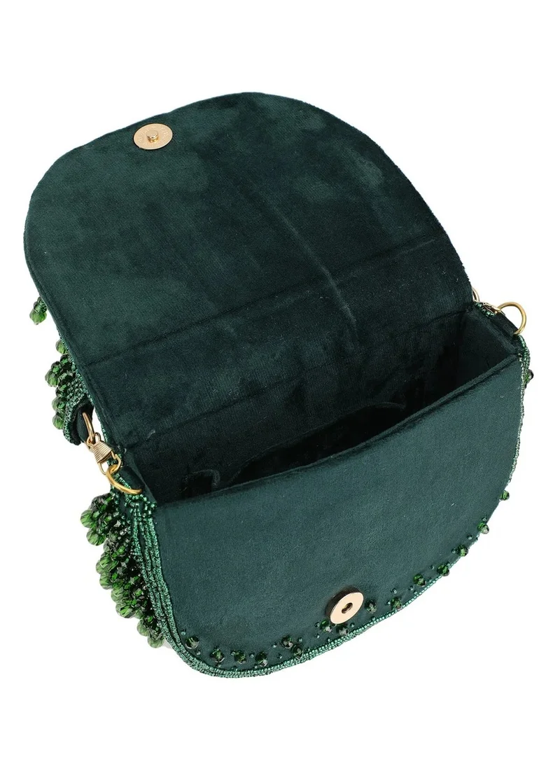Harsha's Glam Clutches HGC EMERALD CASCADE BAG