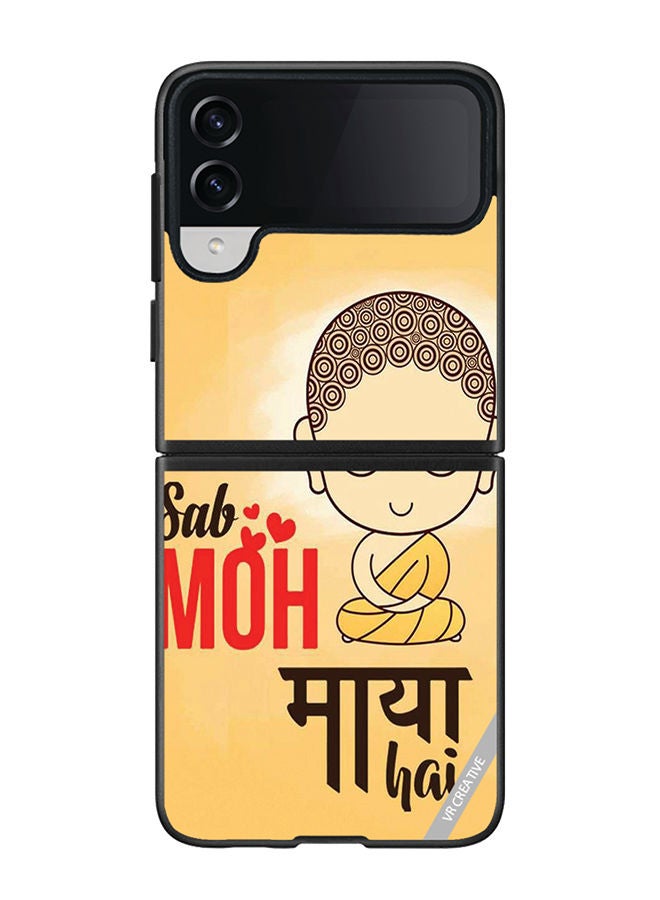 VR CREATIVE Protective Case Cover For Samsung Galaxy Z Flip4 Sab Moh Maya Hai Design Multicolour - Image 1