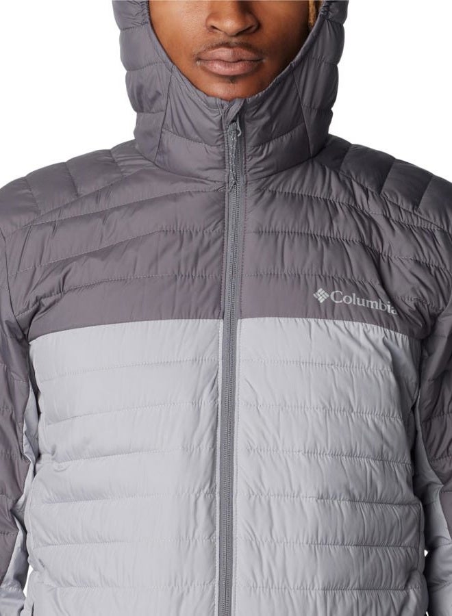 Columbia Men's Silver Falls Hooded Jacket, Columbia Grey/City Grey, 1X Big - Image 4