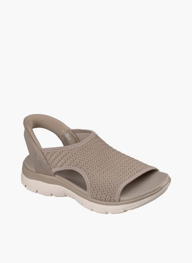 SKECHERS صنادل نسائية بسحاب سهل الارتداء مع حزام - Image 1