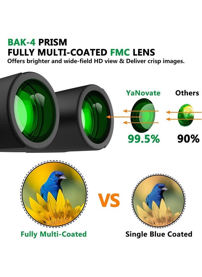 Arabest Binoculars 12x42 Compact Lightweight Binoculars Remote Mini Hiking Camping Travel Bird Watching Folding Outdoor Telescope 12x14x5cm  - Image 3