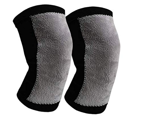 Iywish Women Men Winter Knee Warmers Knee Brace Sleeve Leg Warmer Wool Cashmere Thicken Knee Supports Knee Pads Legging Stocking Warm Thermal Ski Cycling Knee Brace Sleeve for Joint Pain Arthritis 1 Pair - Image 2