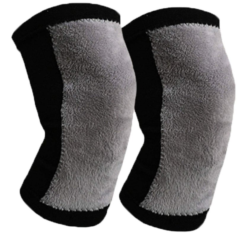Iywish Women Men Winter Knee Warmers Knee Brace Sleeve Leg Warmer Wool Cashmere Thicken Knee Supports Knee Pads Legging Stocking Warm Thermal Ski Cycling Knee Brace Sleeve for Joint Pain Arthritis 1 Pair - Image 1