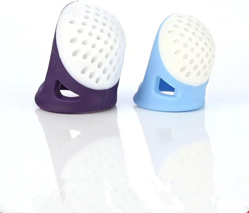 YICBOR 2PCS Thimble Finger Protector, Non-Slip and Comfortable Thimbles for Hand Sewing for DIY Sewing and Household Projects - Image 1