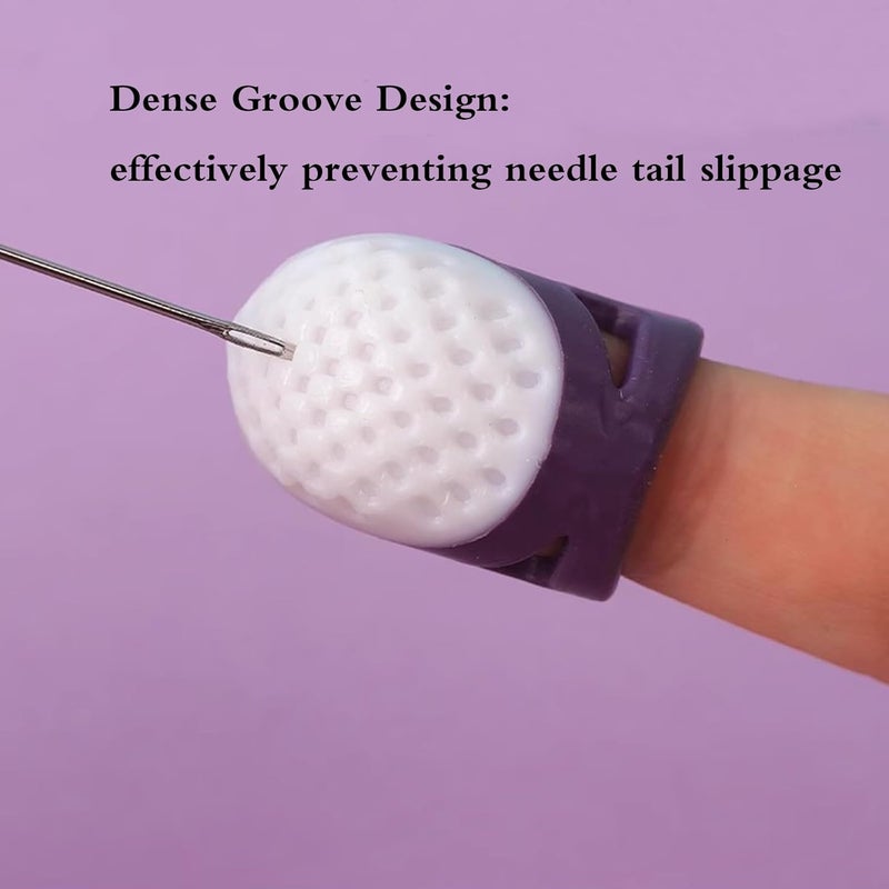 YICBOR 2PCS Thimble Finger Protector, Non-Slip and Comfortable Thimbles for Hand Sewing for DIY Sewing and Household Projects - Image 3