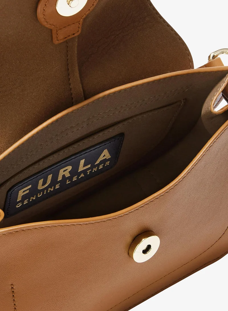 Furla Brown Flow Brown Top Handle Bag - Mini for Women | Best Price UAE