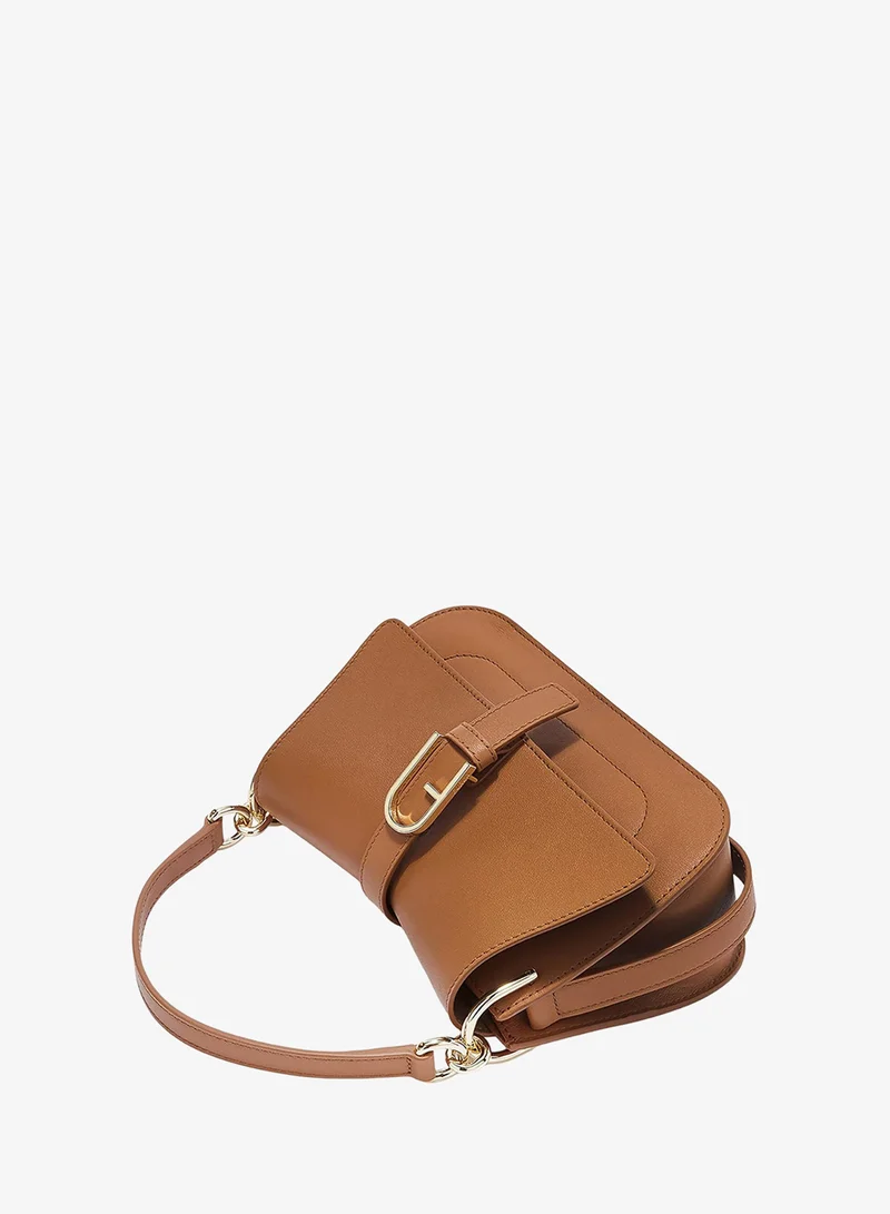 Furla Brown Flow Brown Top Handle Bag - Mini for Women | Best Price UAE